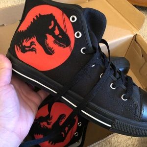 Jurassic Park off brand converse